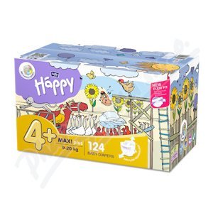 Happy Maxi plus dětské pleny 9-20kg box 2x62ks