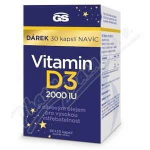 GS Vitamin D3 2000 IU cps.90+30 dárek 2023