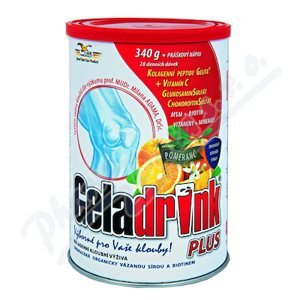 Geladrink Plus+ práškový nápoj pomeranč 340g