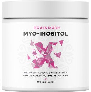BrainMax Myo-Inositol, 250 g Myo-inositol pro podporu hormonální rovnováhy u žen, 125 dávek, doplněk stravy