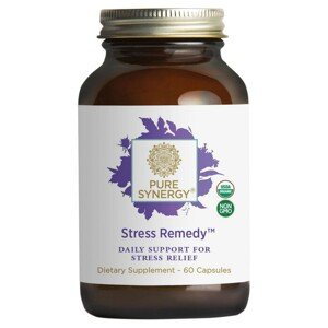 Pure Synergy Organic Stress Remedy, úleva od stresu, 60 rostlinných kapslí Doplněk stravy