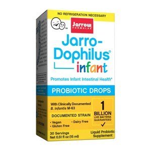 Jarrow Formulas Jarrow Jarro-Dophilus Infant, Probiotické kapky pro děti, 1 miliarda,  15 ml