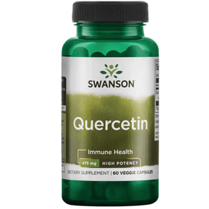 Swanson High Potency Quercetin (Kvercetin), 475 mg, 60 rostlinných kapslí