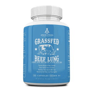 Ancestral Supplements, Grass-fed Beef Lung, Hovězí plíce v Grass-fed kvalitě, 180 kapslí Doplněk stravy