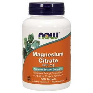 Now® Foods NOW Magnesium Citrate (hořčík citrát), 200 mg, 100 tablet Doplněk stravy
