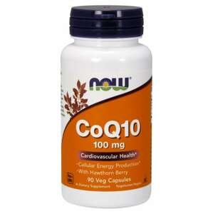 Now® Foods NOW CoQ10 (koenzym Q10) + Hloh, 100 mg, 90 rostlinných kapslí