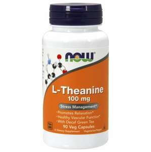 Now® Foods NOW L-Theanine 100 mg, Theanin s lístky zeleného čaje, 90 kapslí