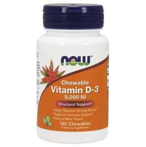 Now® Foods NOW Vitamin D3, 5000 IU, 120 žvýkacích pastilek
