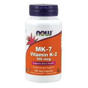 Now® Foods NOW MK-7 Vitamin K2, 100 mcg, 120 rostlinných kapslí