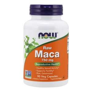 Now® Foods NOW Maca (řeřicha peruánská koncentrát 6:1 RAW), 750 mg, 90 rostlinných kapslí