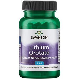 Swanson Lithium Orotate, 5 mg, 60 kapslí
