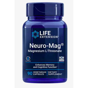Life Extension Neuro-Mag® Magnesium L-Threonate (magnesium L-treonát), 90 rostlinných kapslí