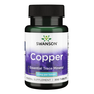 Swanson Copper (měď) 2 mg, 300 tablet
