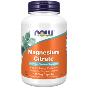 Now® Foods NOW Magnesium Citrate, hořčík citrát, 400 mg, 120 rostlinných kapslí