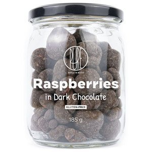 BrainMax Pure Raspberries in Dark Chocolate, Lyofilizované maliny v hořké čokoládě, 185 g