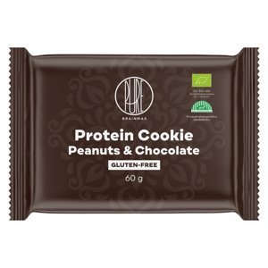 BrainMax Pure Protein Cookie, Arašídy & Čokoláda, BIO, 60 g Proteinová sušenka s hořkou čokoládou a arašídy / *CZ-BIO-001 certifikát