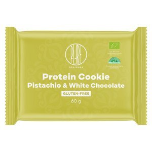 BrainMax Pure Protein Cookie - Pistácie & Bílá čokoláda, BIO, 60 g Proteinová sušenka s pistáciemi a bílou čokoládou / *CZ-BIO-001 certifikát