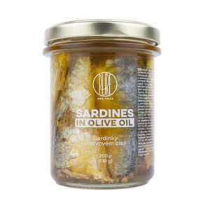 BrainMax Pure Sardinky v extra panenském olivovém oleji, 195 g