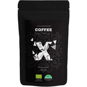 BrainMax Coffee Káva Peru SHG, mletá, BIO, 1000 g *CZ-BIO-001 certifikát