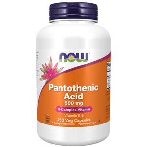 Now® Foods NOW Panthoteic Acid B5 (kyselina pantothenová), 500 mg, 250 rostlinných kapslí