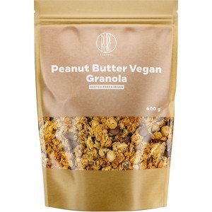 BrainMax Pure Peanut Butter Vegan Granola, granola s arašídovým máslem, 400 g Zapečené vločky s arašídovým krémem