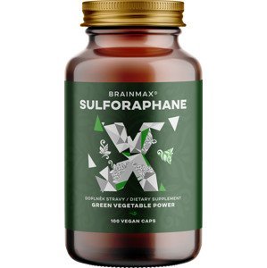 BrainMax Sulforaphane 35 mg, Sulforafan, 100 rostlinných kapslí Sulforafan z extraktu semen brokolice, 35 mg