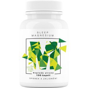 BrainMax Sleep Magnesium, 320 mg, 100 kapslí (Hořčík, GABA, L-theanin, Vitamín B6, šťáva z višně) Komplex pro zdravý spánek, relaxaci a rychlé usínání