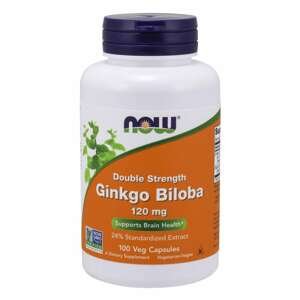 Now® Foods NOW Ginkgo Biloba Double Strenght, 120 mg, 100 rostlinných kapslí