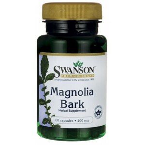 Swanson Magnolia Bark (extrakt z magnolie), 400 mg, 60 kapslí