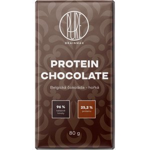 BrainMax Pure Protein čokoláda, hořká, 80 g