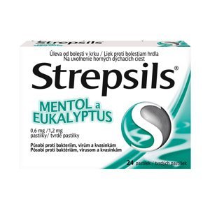 Strepsils Mentol A Eukalyptus 24 pastilek