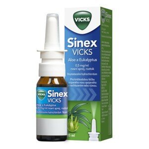 Sinex Vicks Aloe A Eukalyptus 0,5mg/ml nosní sprej 15ml