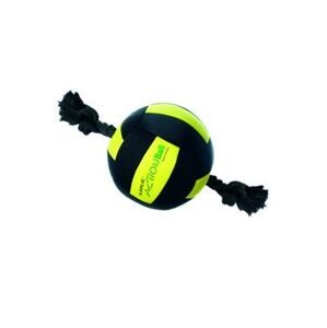 Hračka pes míč neoprén s provazem černožlutý 18cm Karlie