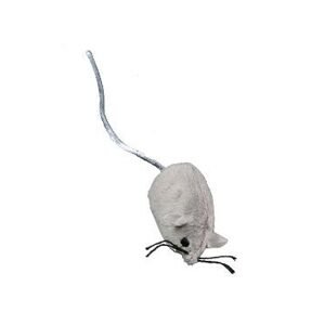 Hračka kočka myš 5cm kožešinová šedá