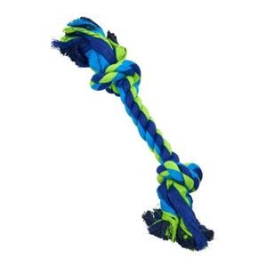 Hračka pes Buster dent rope 2 uzly modrá limetková 40cm XL