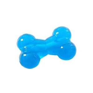 Hračka pes Buster Strong Ball s provazem světle modrá L