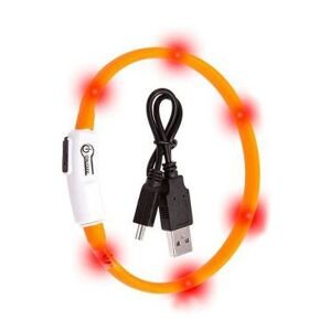 Obojek USB Visio Light 35cm oranžový Karlie