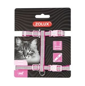 Postroj Kočka Shiny nylon růžový Zolux