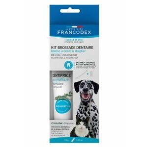 Francodex Dental Kit zubní pasta 70g a kartáček pro psy
