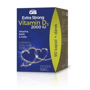 Gs Extra Strong vitamin D3 2000 IU 90 Kapslí + Dárek