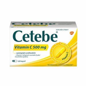 Cetebe Vitamin C 500mg 60 kapslí s postupným uvolňováním