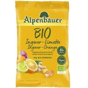 Alpenbauer Zázvor-pomeranč-limetka bonbóny Bio 90 g