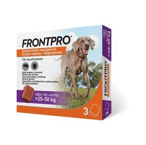 Frontpro antiparazitární žvýkací tablety pro psy (25-50 kg) 3 tablety