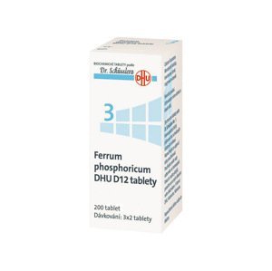 Ferrum Phosphoricum DHU D6(D12) 200 neobalených tablet