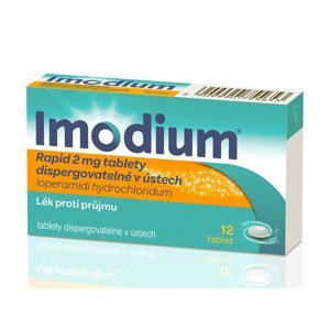 Imodium RAPID 2 mg tablety dispergovatelné v ústech 12 ks