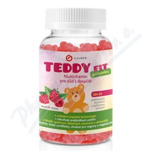Teddyfit Gummies s malinovou příchutí 50+10 bonbonů