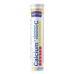 Biotter Calcium s vitamínem C FORTE citron - šumivé tablety 20ks