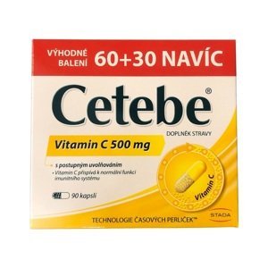 Cetebe vitamin C 500 mg 60+30 kapslí Výhodné balení