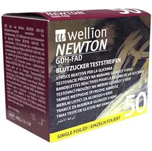 Testovací proužky ke glukometru Wellion Newton GDH-FAD 50 kusů