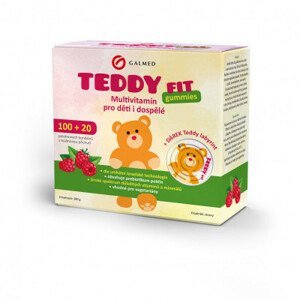 Teddyfit Gummies multivitamin malina 100+20 ks + labyrint